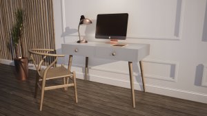 Biurko Modi Meble Nordic Białe 120 cm x 60 cm 2