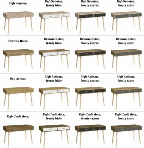 Biurko Modi Meble Nordic Białe 120 cm x 60 cm 9