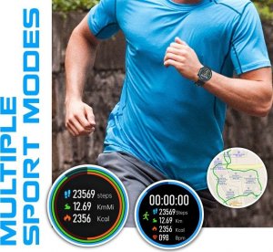 Smartwatch Rubicon SMARTWATCH MĘSKI Rubicon RNCE99 - WYKONYWANIE POŁĄCZEŃ, ŁADOWANIE BEZPRZEWODOWE (sr046b) 10