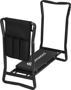 Springos Krzesło wielofunkcyjne, ogrodowe do pielenia z przybornikiem na narzędzia, składany klęcznik, czarny UNIWERSALNY 21