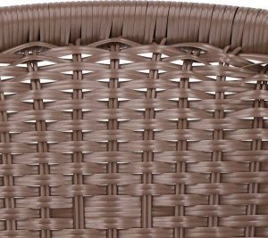 Springos Meble ogrodowe metalowe 2 krzesła i stół ze szklanym blatem zestaw ogrodowy czarno-brązowy UNIWERSALNY 15