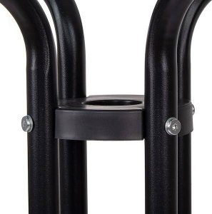 Springos Meble ogrodowe metalowe 2 krzesła i stół ze szklanym blatem zestaw ogrodowy czarno-brązowy UNIWERSALNY 9