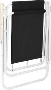 Springos Krzesła turystyczne 2 szt. wędkarskie składane krzesełka na biwak, plaże czarne UNIWERSALNY 4