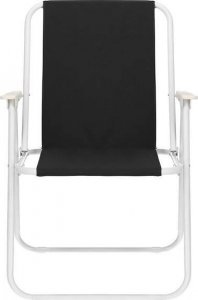 Springos Krzesła turystyczne 2 szt. wędkarskie składane krzesełka na biwak, plaże czarne UNIWERSALNY 5