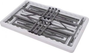 Springos Zestaw cateringowy, turystyczny stół z 2 ławkami składany na bankiet, biały UNIWERSALNY 12