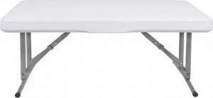 Springos Zestaw cateringowy, turystyczny stół z 2 ławkami składany na bankiet, biały UNIWERSALNY 23
