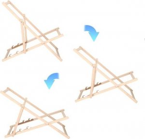 Springos Leżak ogrodowy, drewniany z 3-stopniową regulacją, plażowy, balkonowy, biały UNIWERSALNY 7