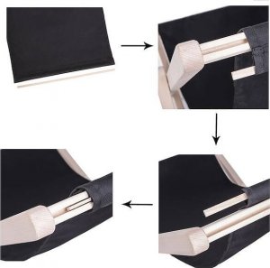 Springos Leżak ogrodowy, drewniany z 3-stopniową regulacją, plażowy, balkonowy, biały UNIWERSALNY 8