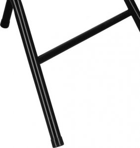 Springos Stół składany cateringowy 110x80 cm okrągły stolik bankietowy koktajlowy biało-czarny UNIWERSALNY 4