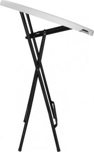 Springos Stół składany cateringowy 110x80 cm okrągły stolik bankietowy koktajlowy biało-czarny UNIWERSALNY 8