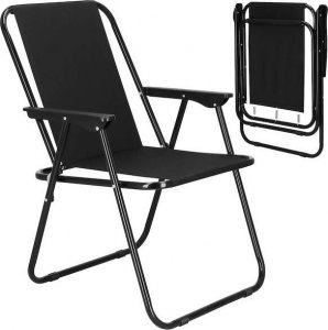 Springos Krzesło turystyczne, wędkarskie składane krzesełko na biwak, plaże czarne UNIWERSALNY 1