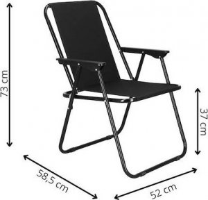 Springos Krzesło turystyczne, wędkarskie składane krzesełko na biwak, plaże czarne UNIWERSALNY 11