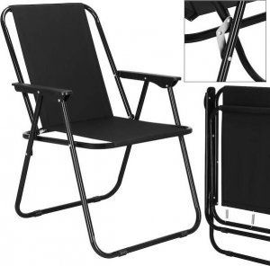 Springos Krzesło turystyczne, wędkarskie składane krzesełko na biwak, plaże czarne UNIWERSALNY 10