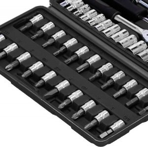 Zestaw narzędzi Springos Narzędzia warsztatowe, zestaw 46 el. klucze nasadowe z stali hartowanej w walizce UNIWERSALNY 3