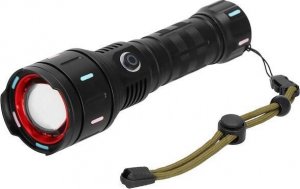 Latarka Springos Latarka taktyczna LED wojskowa wielofunkcyjna z zoomem akumulatorowa czarna UNIWERSALNY 19