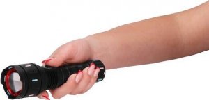 Latarka Springos Latarka taktyczna LED wojskowa wielofunkcyjna z zoomem akumulatorowa czarna UNIWERSALNY 20