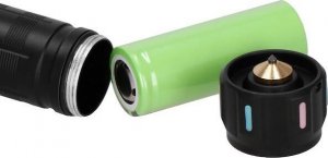 Latarka Springos Latarka taktyczna LED wojskowa wielofunkcyjna z zoomem akumulatorowa czarna UNIWERSALNY 25