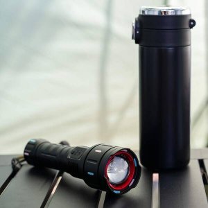 Latarka Springos Latarka taktyczna LED wojskowa wielofunkcyjna z zoomem akumulatorowa czarna UNIWERSALNY 4