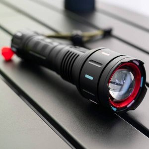 Latarka Springos Latarka taktyczna LED wojskowa wielofunkcyjna z zoomem akumulatorowa czarna UNIWERSALNY 5