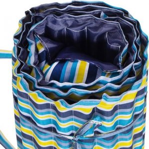 Springos Mata plażowa z poduszką 180x60 cm karimata piankowa, kolorowe pasy UNIWERSALNY 3