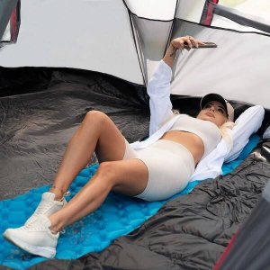 Springos Mata, materac dmuchany, trekingowy, turystyczny 190x58x4 cm niebieski UNIWERSALNY 18