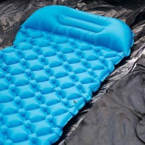 Springos Mata, materac dmuchany, trekingowy, turystyczny 190x58x4 cm niebieski UNIWERSALNY 3