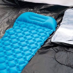 Springos Mata, materac dmuchany, trekingowy, turystyczny 190x58x4 cm niebieski UNIWERSALNY 5