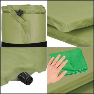 Springos Mata samopompująca 180 cm mata turystyczna biwakowa z pokrowcem zielona UNIWERSALNY 11