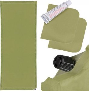 Springos Mata samopompująca 180 cm mata turystyczna biwakowa z pokrowcem zielona UNIWERSALNY 20