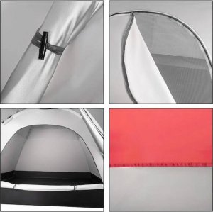 Namiot turystyczny Springos Namiot turystyczny 4-osobowy z przedsionkiem, wodoodporny, szary UNIWERSALNY 15