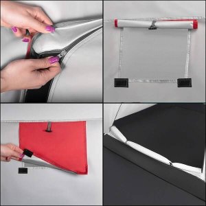 Namiot turystyczny Springos Namiot turystyczny 4-osobowy z przedsionkiem, wodoodporny, szary UNIWERSALNY 5