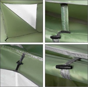 Namiot turystyczny Springos Namiot turystyczny 4-osobowy, dwie sypialnie z przedsionkiem, 460x200x245 cm, zielony UNIWERSALNY 11