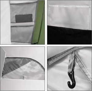 Namiot turystyczny Springos Namiot turystyczny 4-osobowy, dwie sypialnie z przedsionkiem, 460x200x245 cm, zielony UNIWERSALNY 13