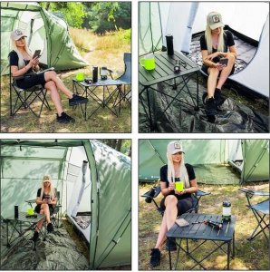 Namiot turystyczny Springos Namiot turystyczny 4-osobowy, dwie sypialnie z przedsionkiem, 460x200x245 cm, zielony UNIWERSALNY 3