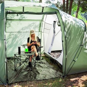 Namiot turystyczny Springos Namiot turystyczny 4-osobowy, dwie sypialnie z przedsionkiem, 460x200x245 cm, zielony UNIWERSALNY 7