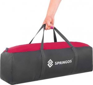 Namiot turystyczny Springos Namiot turystyczny 6-osobowy 215x450x180 cm z moskitierą i pokrowcem wodoodporny szary UNIWERSALNY 14