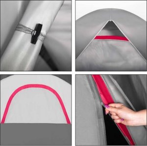 Namiot turystyczny Springos Namiot turystyczny 6-osobowy 215x450x180 cm z moskitierą i pokrowcem wodoodporny szary UNIWERSALNY 9