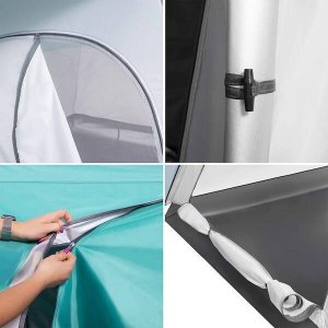 Namiot turystyczny Springos Namiot turystyczny 3-osobowy z przedsionkiem, wodoodporny, morski-szary UNIWERSALNY 12