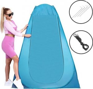 Springos Namiot plażowy samorozkładający 190x120x120 cm mobilna przebieralnia niebieska UNIWERSALNY 12