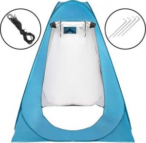 Springos Namiot plażowy samorozkładający 190x120x120 cm mobilna przebieralnia niebieska UNIWERSALNY 13