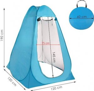 Springos Namiot plażowy samorozkładający 190x120x120 cm mobilna przebieralnia niebieska UNIWERSALNY 15