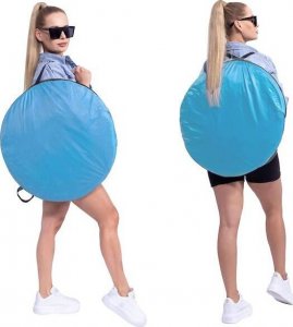 Springos Namiot plażowy samorozkładający 190x120x120 cm mobilna przebieralnia niebieska UNIWERSALNY 8