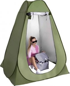 Springos Namiot plażowy samorozkładający 190x120x120 cm mobilna przebieralnia zielony UNIWERSALNY 13