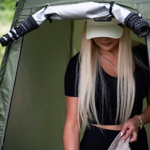 Springos Namiot plażowy samorozkładający 190x120x120 cm mobilna przebieralnia zielony UNIWERSALNY 18