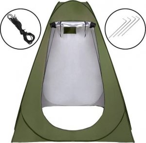 Springos Namiot plażowy samorozkładający 190x120x120 cm mobilna przebieralnia zielony UNIWERSALNY 5