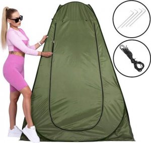 Springos Namiot plażowy samorozkładający 190x120x120 cm mobilna przebieralnia zielony UNIWERSALNY 6