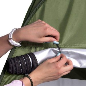 Springos Namiot plażowy samorozkładający 190x120x120 cm mobilna przebieralnia zielony UNIWERSALNY 10