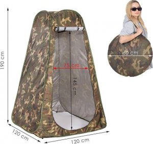Springos Namiot plażowy samorozkładający 190x120x120 cm mobilna przebieralnia moro UNIWERSALNY 6