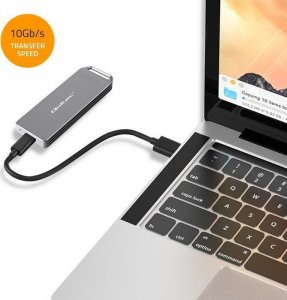 Kieszeń Qoltec Mini obudowa na dysk M.2 SSD | NVMe | PCIe | USB3.1 | Super speed10Gb/s | 2TB | Srebrna 2