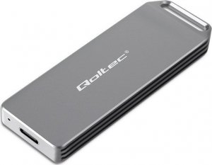 Kieszeń Qoltec Mini obudowa na dysk M.2 SSD | NVMe | PCIe | USB3.1 | Super speed10Gb/s | 2TB | Srebrna 8